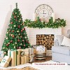 6ft PVC Artificial Christmas Tree with Foldable Metal Base Indoor Outdoor Use, Green - 2 of 4