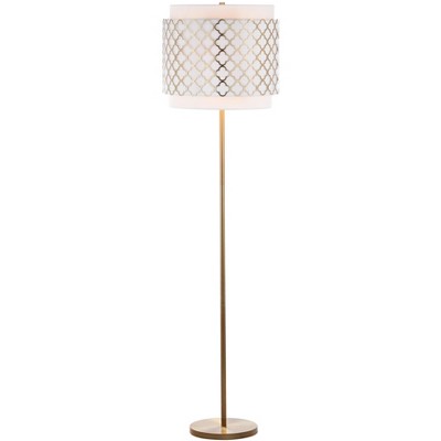 Priscilla Gold Quatrefoil 61.5" Contemporary Floor Lamp