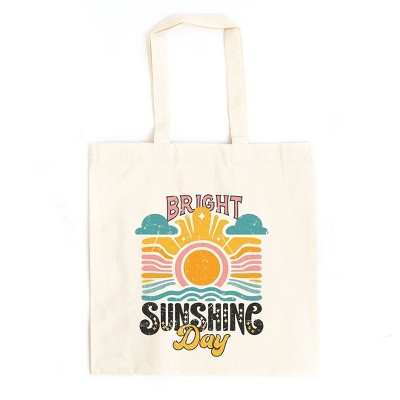 City Creek Prints Bright Sunshine Day Canvas Tote Bag - 15x16 - Natural