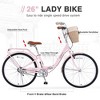 Whisen 26” Folding Lady Bike, Adult Bicycle with Single Speed, Durable Steel Frame, Compact Design - 2 of 4