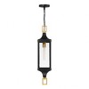 Savoy House Glendale 1 - Light Pendant in  Matte Black/Weathered Brushed Brass - 3 of 4