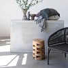 Storied Home Round Teakwood Accent Table with Textured Surface Brown - 3 of 4