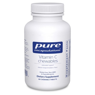Pure Encapsulations Vitamin C Chewables - for Healthy Immune Function & Antioxidant Support* - 60 Chewable Tablets - Natural Orange-Strawberry Flavor