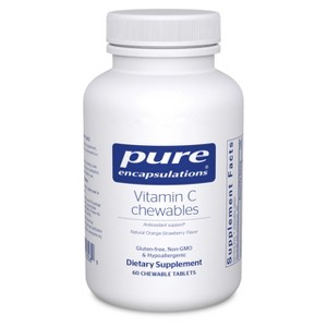 Pure Encapsulations Vitamin C Chewables - for Healthy Immune Function & Antioxidant Support* - 60 Chewable Tablets - Natural Orange-Strawberry Flavor - 1 of 4