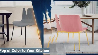 Rennes Mid-Century Modern Light Grey Upholstered Dining Chair