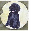 E & S Imports 2.5 Inch Poodle (Black) Car Coaster Super Absorbent Coasters - 3 of 3