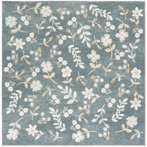 Martha Stewart Floral MSRW197  Machine Washable Skid-Resistant Power Loomed Indoor Rugs - 1 of 4