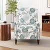 30"W Accent Chair Push Back Recliner Armchair with Wing Back and Gourd-shaped Wooden Legs -ModernLuxe - 2 of 4
