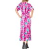 LA LEELA Women's Summer Button Up Holiday Beachwear Bathing Suit Beach Long Shirts Cover ups Night T Shirt for Women Large-X-Large Pink, Floral - 2 of 4