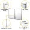 28" W x 19" H Stainless Steel Outdoor Kitchen Double Access Doors, Flush Mount BBQ Cabinet Doors - 3 of 4