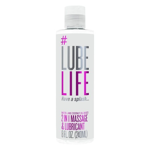 Lube Life 2-in-1 Personal Lubricant, Water And Coconut Oil Lube, 8