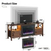 Bestier 63” Fireplace TV Stand for TVs up to 70", LED Media Console  Entertainment Center with 23" Fireplace & Storage for Living Room - 4 of 4