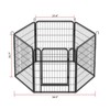 DSVIMOY 6 Panels Heavy Duty Metal Playpen with Door, 31.7"H Dog Fence Pet Exercise Pen for Outdoor, Black, 53.94"*26.77"*31.7" - 3 of 4