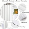 Chic Scallop Shower Curtain Modern Coastal Bathroom Decor White and Gray Minimalist Textured Cloth 72x72 Inch - 2 of 4
