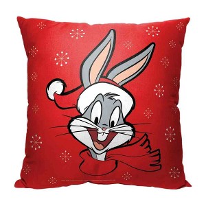 Warner Bros. Looney Tunes Holiday Bugs Throw Pillow 18x18 Inches - 1 of 2