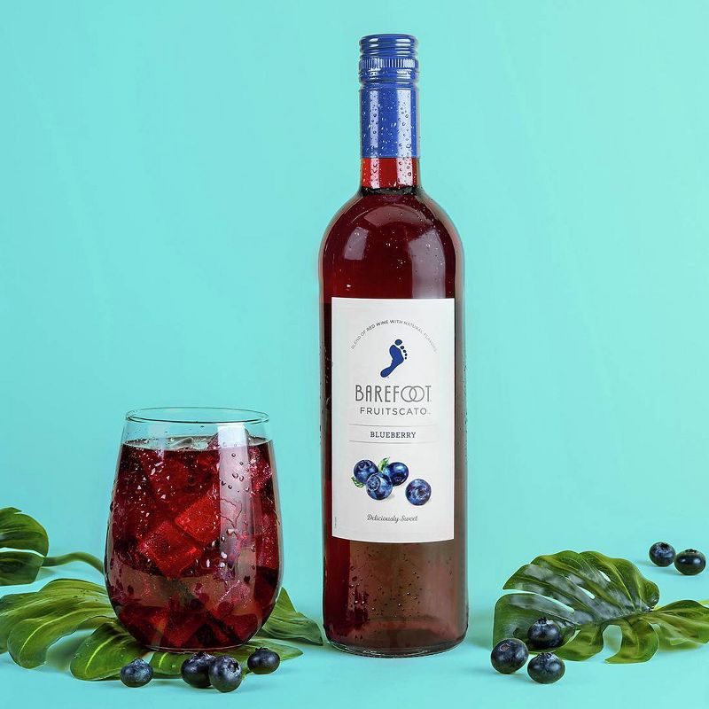 Barefoot Cellars Fruitscato Blueberry Moscato Sweet Wine - 750ml Bottle, 3 of 5