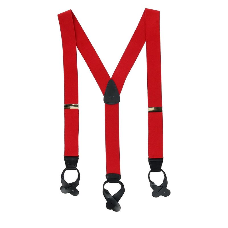 CTM Men's Big & Tall Elastic Button End Suspenders, 1 of 4