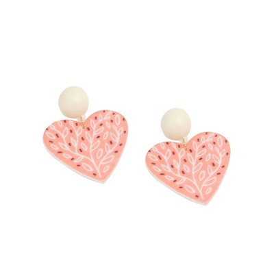 SOHI Women's Peach Orange Party Drop Earring
