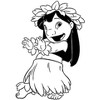 Boy's Lilo & Stitch Black and White Sketch Lilo T-Shirt - 2 of 4