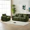 2-piece Teddy Fabric Modern Oversized Sofa Set with Pillows, Cushions, and Solid Wood Frame - 2 of 4