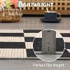 TackView Modern Geometric Black Runner Rugs for Bedroom Indoor Low Pile Non Slip Foldable Carpet for Living Room - 2 of 4