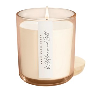 Sweet Water Decor Wildflowers and Salt Tinted Glass Jar Candle - 12oz - 1 of 3