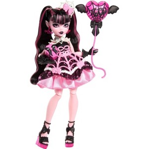 Monster High Scary Sweet Birthday Draculaura Doll in Party Dress with Balloon & Gift - 1 of 4