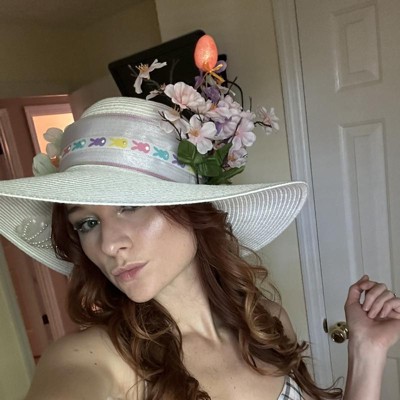 Floppy hat cheap with flowers