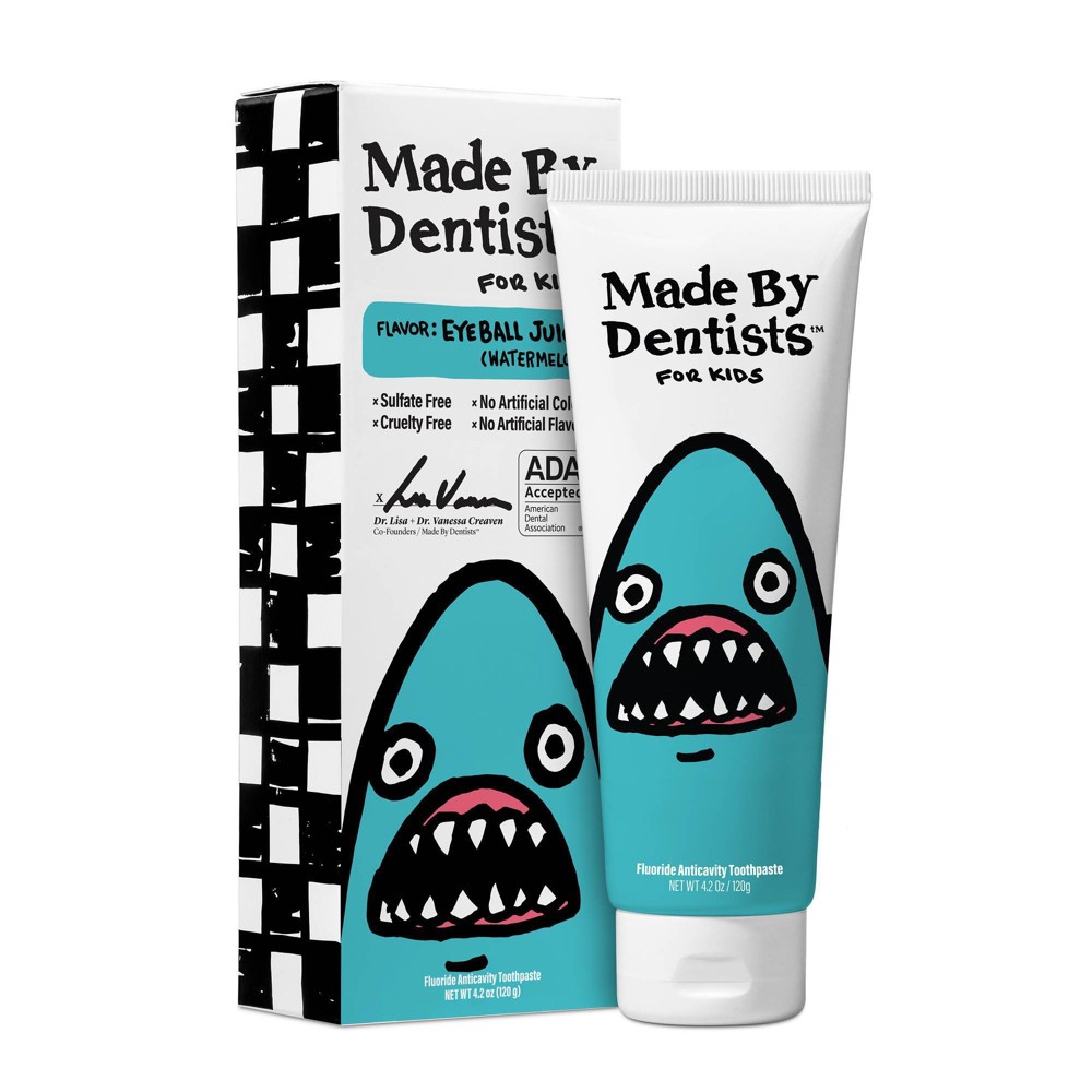 Made by Dentists Kids' Shark Fluoride Anticavity Toothpaste - Watermelon - 4.2oz: Sulfate-Free, Artificial Color-Free