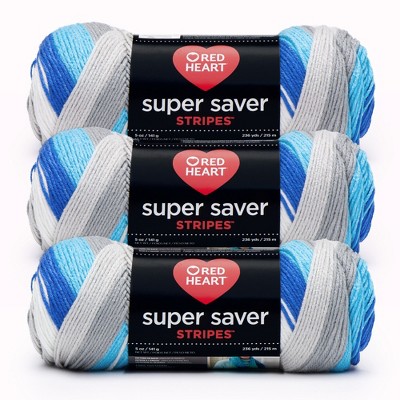 Red Heart Super Saver Yarn 24 Pack-Calm Stripe