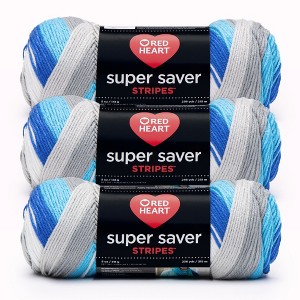 Red Heart Super Saver Yarn 24 Pack-Calm Stripe - 1 of 4