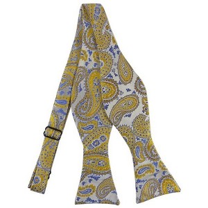 Men's Paisley 2.75" x 4.75" Adjustable 16" - 22" Self-Tie Bow Tie - 1 of 3