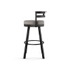 Amisco Render Upholstered Counter Height Barstool Taupe/Black: Faux Leather, Steel Frame, 26" Seat - 4 of 4