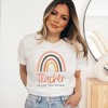 Simply Sage Market Women's Teacher Livin' The Dream Rainbow Short Sleeve Graphic Tee - 2 of 3