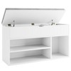 Acekool Shoe Storage Bench with Lift-Up Hidden Compartment, 3-Cube Open Rack & Cushion, Entryway and Hallway Seating Organizer - 4 of 4