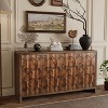 NicBex 4 Door Sideboard Buffet Cabinet Farmhouse Wooden Storage Cabinet for Kitchen - 4 of 4
