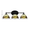 Toltec Lighting Capri 3 - Light Vanity in  Matte Black with 7'' Roman Jewel Art Glass Shade - 2 of 2