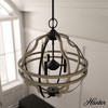 Hunter Fans 19.25" Stone Creek Ceiling Light French Oak Finish - Elegant 6-Bulb Pendant for Modern Farmhouse Style - 3 of 4