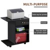 Mobile Printer Stand, Rolling File Cabinet Cart with Wheels, Adjustable Shelf, Drawer and CPU Stand - 4 of 4