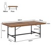 Resenkos Computer Desk, Office Desk, Study Desk,6FT Conference Table, 70.8" Rectangle Training Table Boardroom Desk,Brown - 4 of 4