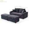 NicBex Couches for Living Room Oversized Single Sofa Couch Deep Seat Accent Chair Upholstered Armchair with Removable Footrest for Bedroom - 3 of 4