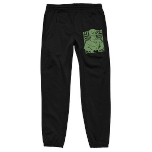 Spongebob Squarepants Macho Squidward Men's Black Graphic Joggers - 1 of 3