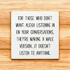 Slickblue Funny Alexa Wood Sign, Knotty Pine Material, Wall or Shelf Decor, Rustic Style, 7x7 Inches, Multiple Colors - 3 of 3
