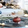 GlasFlength Tree Ornaments Modern Glass Ball Set Simple Elegant Design for Christmas Tree Home Decor Indoor Outdoor, Red, 3"*3"*3" - 4 of 4