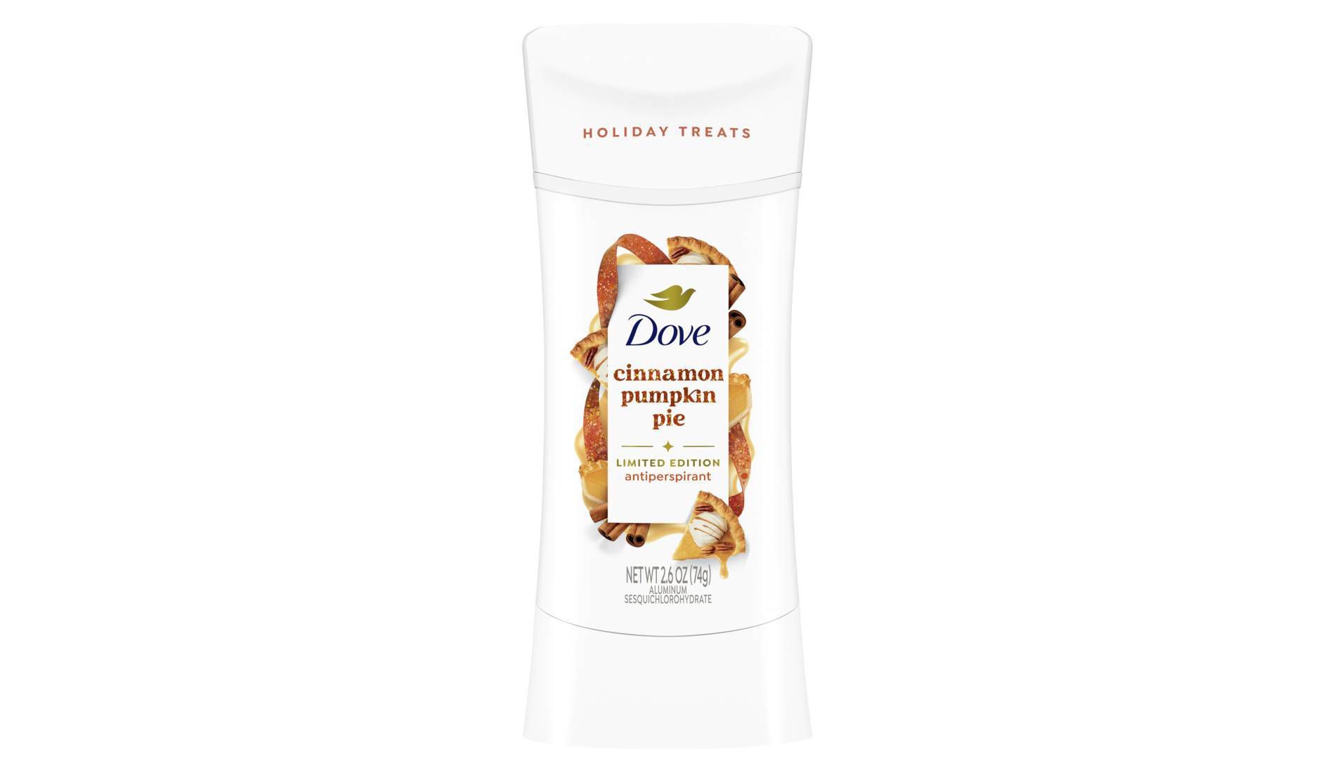 Dove Beauty Limited Edition Fall Holiday Treat Antiperspirant & Deodorant Stick - Cinnamon Pumpkin Pie - 2.6oz