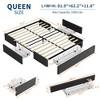 Full Size Storage Platform Bed Frame with 3 Large Drawers, Dark Grey Fabric Upholstered Bed with Wooden Slats, No Box Spring Needed, Noise-Free - 3 of 4