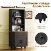 LunaLulinlk Farmhouse Storage Cabinet,Modern Kitchen Pantry Cabinet with Adjustable Shelves - 3 of 4