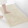 Home Mart Goods 2 Piece Set Cream Soft Cozy Plush Chenille Bath Mat Bathroom Rug - 2 of 4