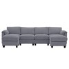 Hyleory 115" Corduroy Modular Sectional Sofa with two ottomans, U Shaped Couch,4 Seater Corner Sofa for Living Room, Office, Spacious Space - 4 of 4