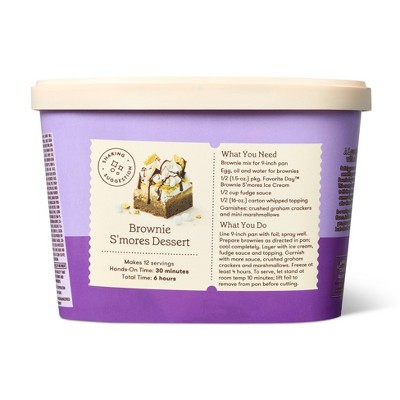 Marshmallow Chocolate Brownie S'mores Ice Cream - 48 fl oz - Favorite Day™